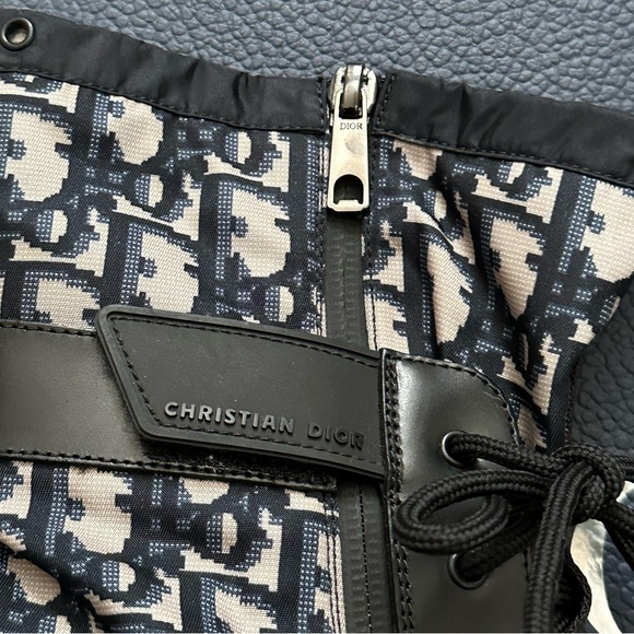 Dior Oblique Monogram Combat Polished Calfskin Boots - Picture 3 of 8